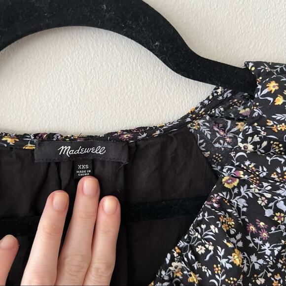 Madewell Ruffle Button-Front Trapeze Dress in Folkmagic Floral - Picture 4 of 6